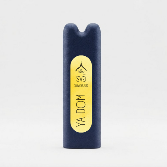 svā sawadee (Ya Dom) Thai inhaler by svāroma on a white background, a menthol-forward essential oil inhaler