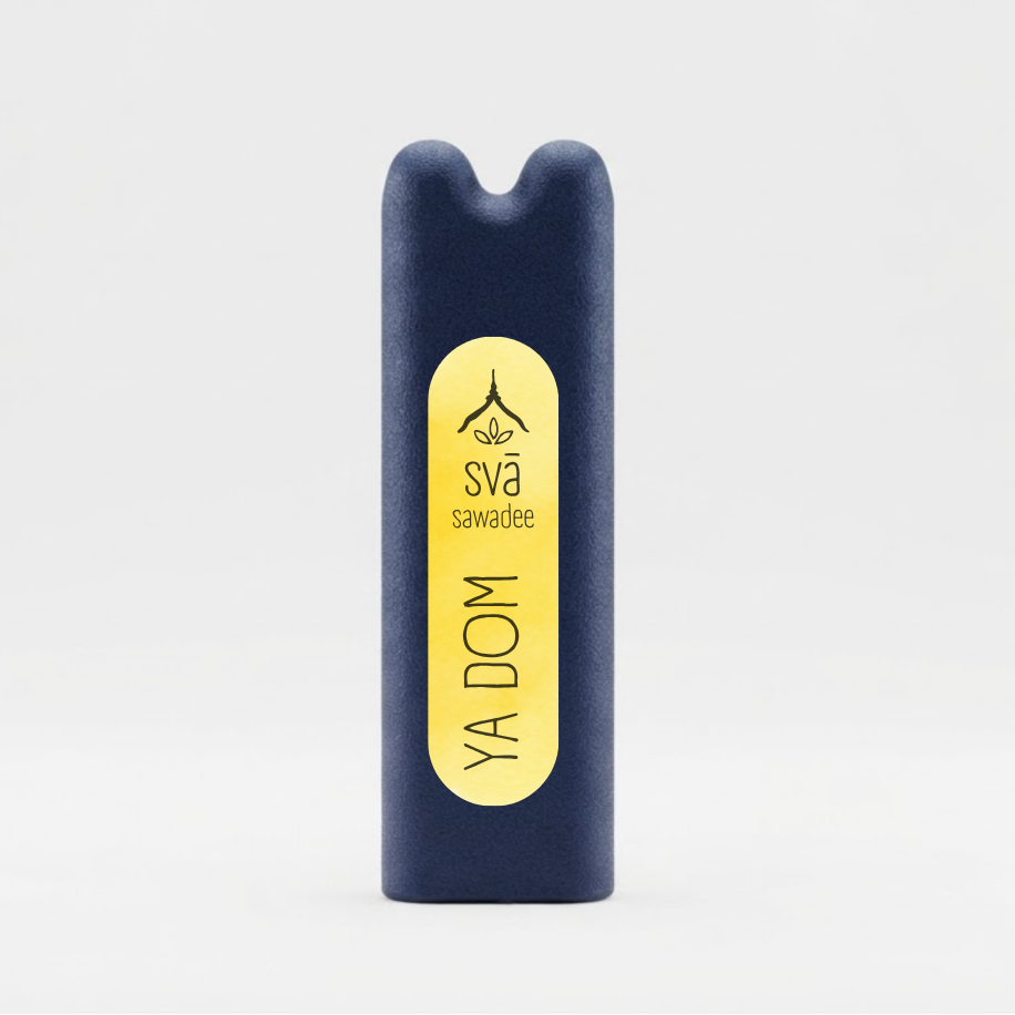 svā sawadee (Ya Dom) Thai inhaler by svāroma on a white background, a menthol-forward essential oil inhaler